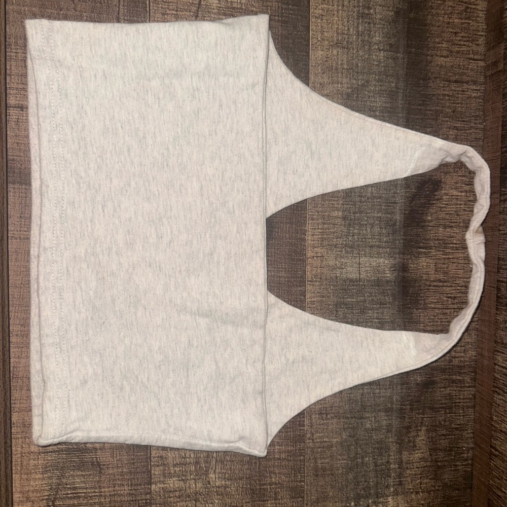 Brandy Melville Light Gray Halter Crop Top - Picture 2 of 2